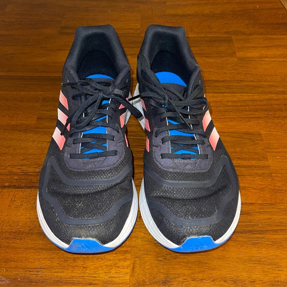 adidas Men's Duramo Sl 2.0 Running Shoes. Size 10. Black, pink and blue.